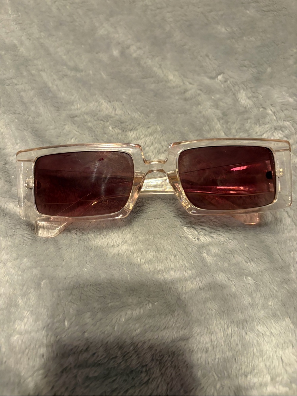Clear Frame Sunglasses with Brown Lenses - Women Accessories